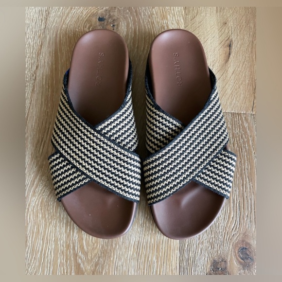 Rothy's The Weekend Slide Hemp Sandals Toffee Sustainable - Picture 3 of 12